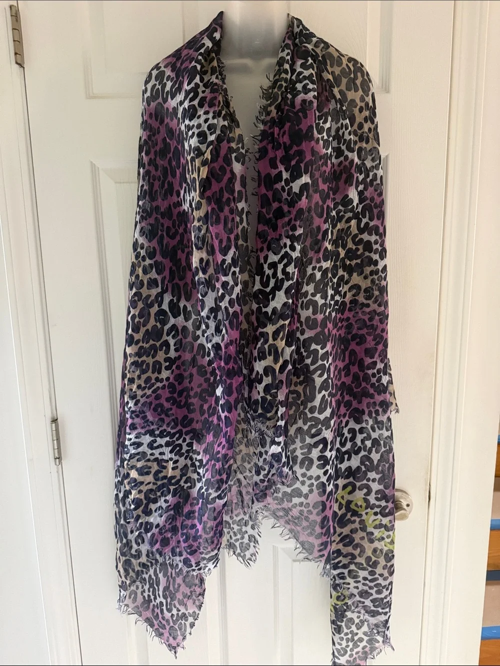 Louis Vuitton x Stephen Sprouse Leopard Graffiti Scarf Stole - Violet/Purple